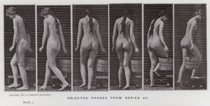 The Human Figure in Motion: Selected phases from series 42 (b/w photo) بواسطة ايدويرد مويبريدج