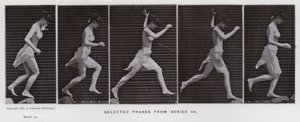 The Human Figure in Motion: Selected phases from series 54 (b/w photo) بواسطة ايدويرد مويبريدج