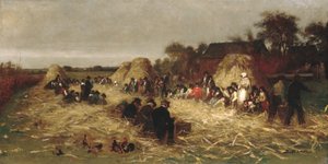 قشر الذرة في نانتوكيت ، كاليفورنيا. 1875. بواسطة ايستمان جونسون