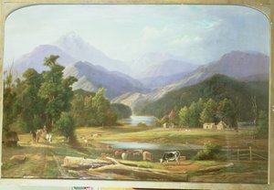 نيوزيلندا المناظر الطبيعية ، 1872 بواسطة يستيقظ Ebenezer الطبخ