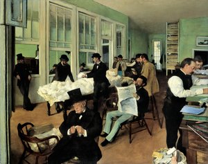 مكتب قطن في نيو أورليانز مكتب قطن في نيو أورليانز ، 1873 بواسطة إدغار ديغا