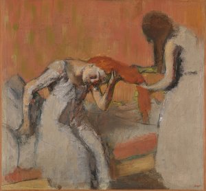 عند التمشيط (لا كوافير). 1892-95 بواسطة إدغار ديغا