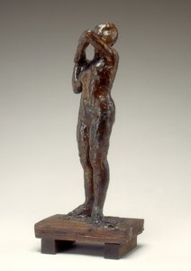 راقصة تضبط حزام كتف صدها ، 1880-1890. بواسطة إدغار ديغا