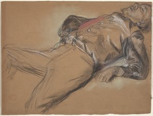 دراسة Fallen Jockey لمشهد من سباق الحواجز: The Fallen Jockey ، ج. 1866. بواسطة إدغار ديغا
