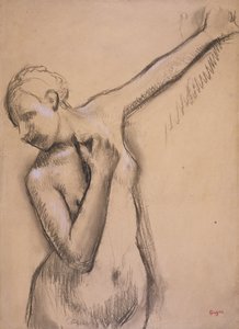 فتاة نصف طول نصف ، 1895 (فحم مرتفع باللون الأبيض على ورق استشفاف)