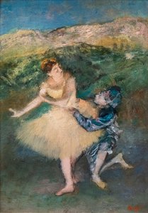 هارلكوين وكولومبين. حوالي عام 1895. زيت على خشب. بواسطة إدغار ديغا