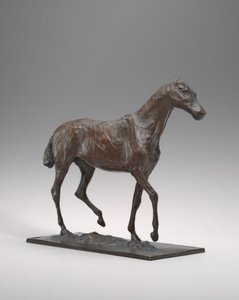 المشي على الخيول ، الشمع الأصلي ربما في أوائل سبعينيات القرن التاسع عشر ، يلقي ج. 19201921. بواسطة إدغار ديغا
