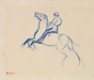 الفارس على ظهور الخيل (تلوين على الورق) بواسطة إدغار ديغا