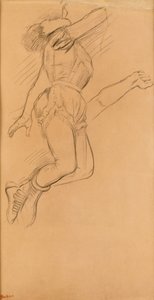 Mademoiselle La La at the Circus Fernando، 1879 (قلم تلوين أسود على ورق بني) بواسطة إدغار ديغا