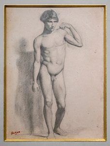 رجل يقف. حوالي 1856-1858. الجرافيت على الورق. بواسطة إدغار ديغا
