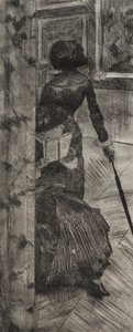 ماري كاسات في متحف اللوفر: معرض اللوحات ، 1879-1880. بواسطة إدغار ديغا