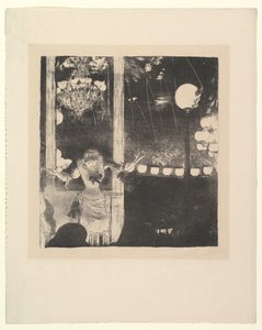 Mlle Bécat في مقهى السفراء ، باريس ، 1877-1878. بواسطة إدغار ديغا