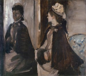 السيدة Jeantaud في المرآة ، ج. 1875 بواسطة إدغار ديغا
