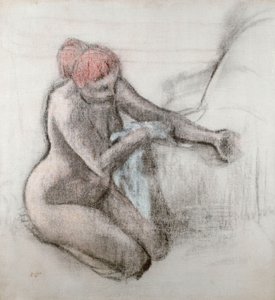 امرأة عارية تجفف نفسها بعد الحمام ، c.1898