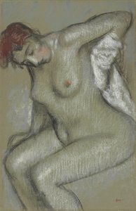 امرأة عارية تجفيف نفسها ؛ امرأة عارية تمسح نفسها ، 1895