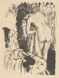 امرأة عارية واقفة ، تجفيف نفسها (Femme nue debout ، a sa sapetette) ، c.1890