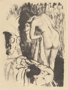 امرأة عارية واقفة ، تجف نفسها Femme nue debout ، a sa toilette ، c. 1890. بواسطة إدغار ديغا