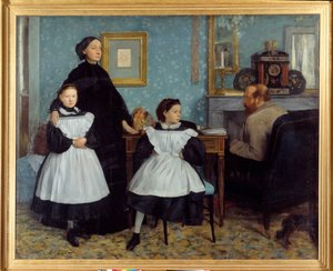 صورة لعائلة بيليلي أمضى الرسام بضعة أشهر في توسكانا مع أعمامه ، لوحة بيليلي - رسم إدغار ديغا (1834-1917) بواسطة إدغار ديغا