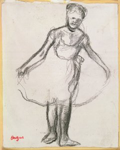 Dancer Standing Tutu (فحم على ورق) بواسطة إدغار ديغا