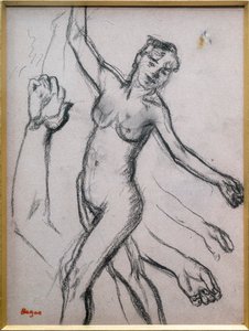 دراسة امرأة. 1878، فحم على ورق. بواسطة إدغار ديغا