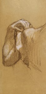 دراسة الذراع ، c.1895-90 (باستيل بني وأبيض على ورق استشفاف بني) بواسطة إدغار ديغا