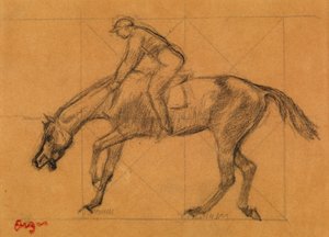 نهاية السباق، 1882 تقريبًا (طباشير على ورق ملون) بواسطة إدغار ديغا