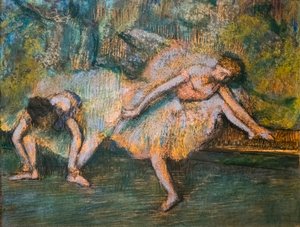راقصان. حوالي عام 1900. باستيل على ورق على ورق مقوى. بواسطة إدغار ديغا