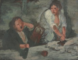 غسل النساء (زيت على اللوح) بواسطة إدغار ديغا