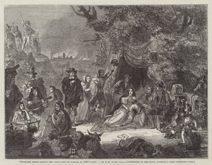 حقول Highgate أثناء حريق لندن الكبير ، عام 1666