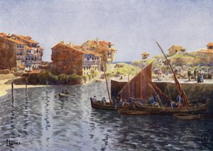 شمال إسبانيا: Llanes ، The Harbour (لون ليثو)