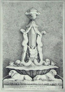 La Fontaine des Graces ، نقش Huquier (نقش) بواسطة إدمي (بعد) بوشاردون