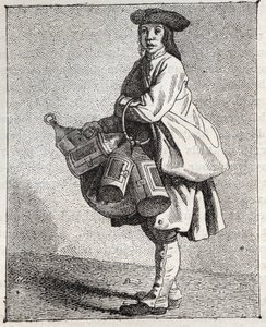 تاجر الفانوس - Pepetit metier de Paris (دراسات مأخوذة في الشعب السفلي ، أو صرخات باريس) - نقش بواسطة Edme Bouchardon (1698-1762) بواسطة إدم بوشارون