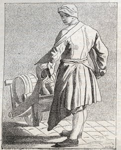 تاجر الخل - Pepetit metier de Paris (دراسات مأخوذة في الشعب السفلي ، أو صرخات باريس) - نقش بواسطة Edme Bouchardon (1698-1762) بواسطة إدم بوشارون