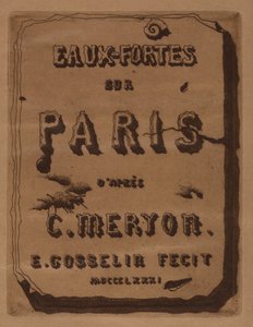 عنوان النقش على باريس: الغلاف ، 1871. بواسطة ادمون جوسلين