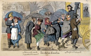 محطة شاملة تحت المطر - رسم فكاهي للافراتي ، حوالي عام 1880
