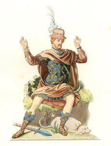 رجل فرنسي نبيل يرتدي زيًا عتيقًا بواسطة ادمون ليتشيفالييه شيفينارد