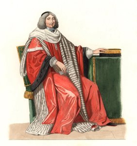 Jean Antoine de Mesme (1661-1723), lord of Irval, count of Avaux, French magistrature 17th century, after a painting of 1653, by Philippe de Champaigne (1602-1674) - Lithography based on an illustration by Edmond Lechevallier-Chevignard (1825-1902), extrac بواسطة ادمون ليتشيفالييه شيفينارد