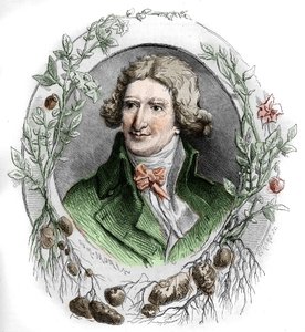 صورة أنطوان أوجستين بارمنتييه (1737-1813) ، صيدلي عسكري فرنسي ومهندس زراعي. نقش إدموند مورين بواسطة ادموند مورين