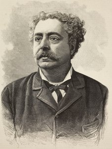 صورة إدموندو دي أميسيس (1846-1908) ، مؤلف إيطالي ، نقش بواسطة إي مانكاستروببا من الصورة بواسطة Schemboche من L