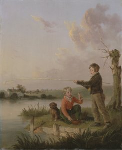 The Young Anglers (زيت على لوح) بواسطة ادموند بريستو