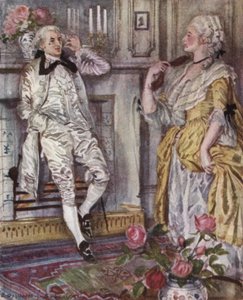 Illustration for The Vicar of Wakefield by Oliver Goldsmith (colour litho) بواسطة ادموند جوزيف سوليفان