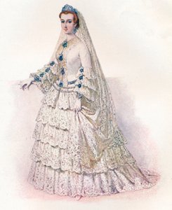 الإمبراطورة أوجيني في فستان زفافها ، 1853 ، 1902