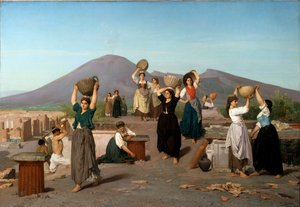 Scene of excavations in Pompei Painting by Edouard Sain (1830-1910) 1865 Sun. 1,2x1,72 m Paris, musee d