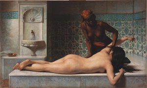 تدليك ، مشهد حمام ، 1883.