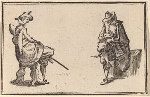 مجسمان جالسان