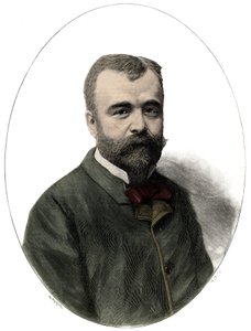 صورة شخصية لإرنست لافيس (1842-1922) ، مؤرخ وأكاديمي فرنسي - نقش بواسطة نافيلييه في "مجلة لامعة" عام 1892