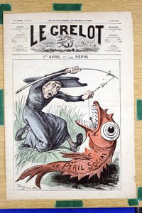 غلاف "" Le Grelot "" ، رقم 312 ، Satirique en Couleurs بواسطة إدوارد غيلومين بيبين