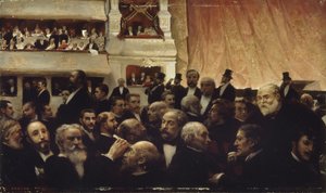 توقف العرض الأول في Comédie-Française ، 1885. بواسطة إدوارد جوزيف دانتان