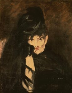 Berthe Morisot في قبعة حداد بحجاب طويل بواسطة إدوارد مانيه