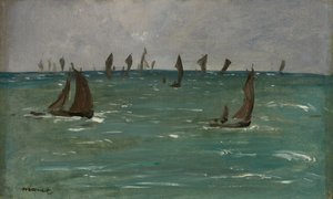 القوارب في Berck-sur-Mer ، 1873. بواسطة إدوارد مانيه